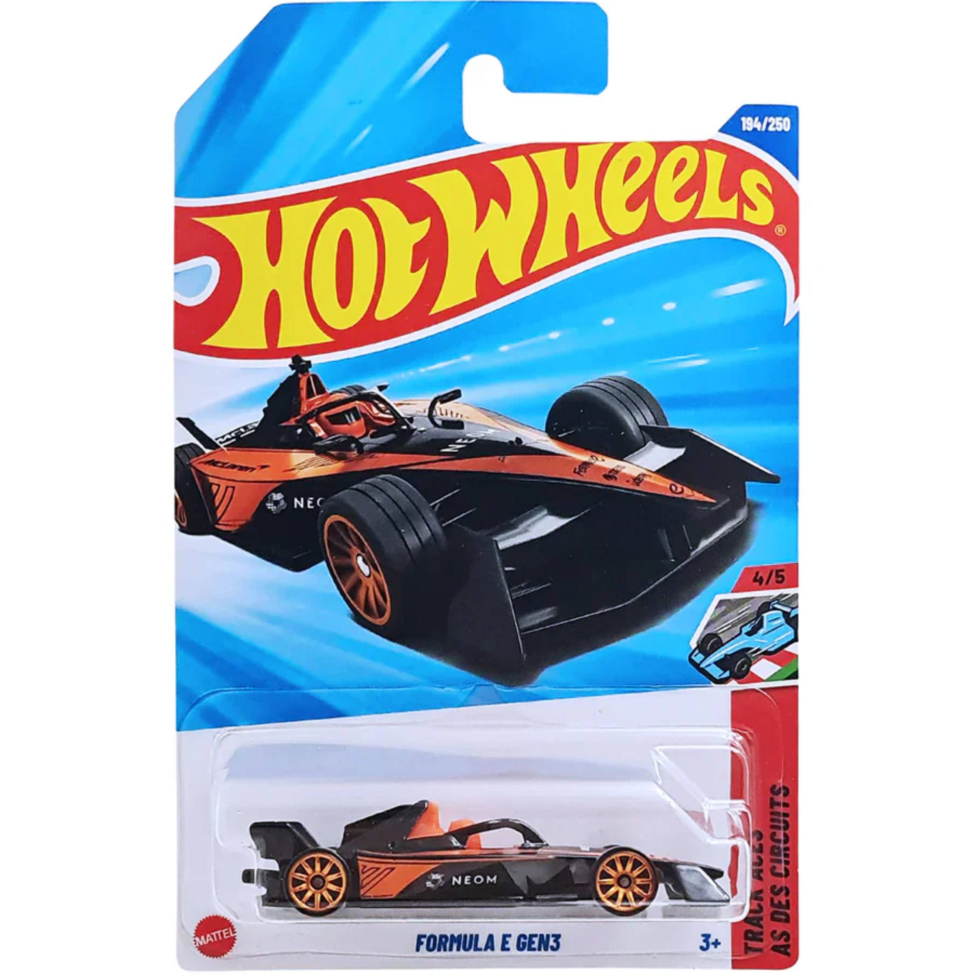 Hot Wheels Mainline Formula E Gen3 – 1:64 Scale Electric Race Car