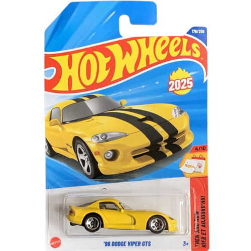 Hot Wheels Mainline 1996 Dodge Viper GTS – 1:64 Scale Diecast Muscle Car