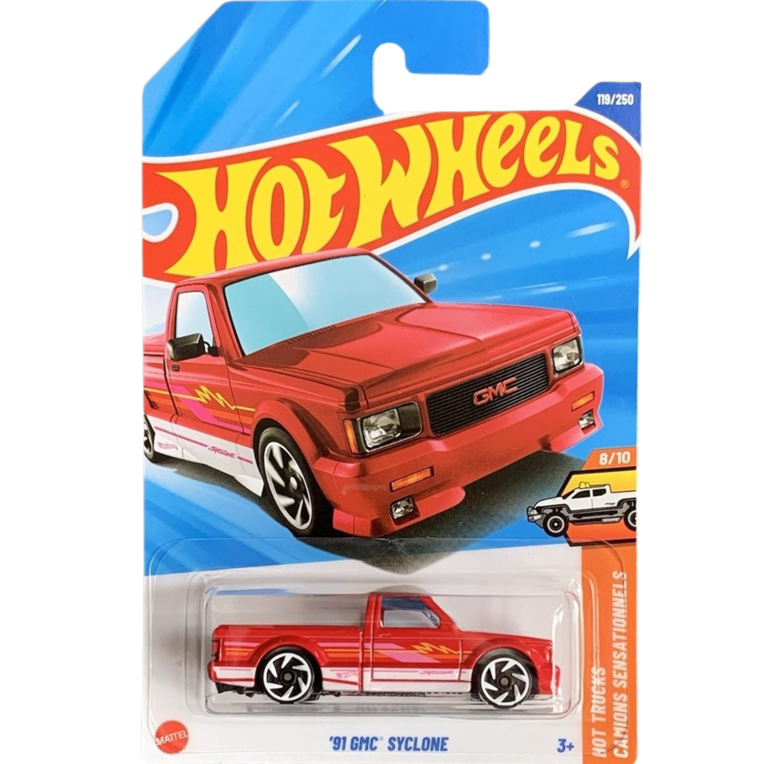 Hot Wheels Mainline 1991 GMC Syclone – 1:64 Scale Diecast Collectible Truck