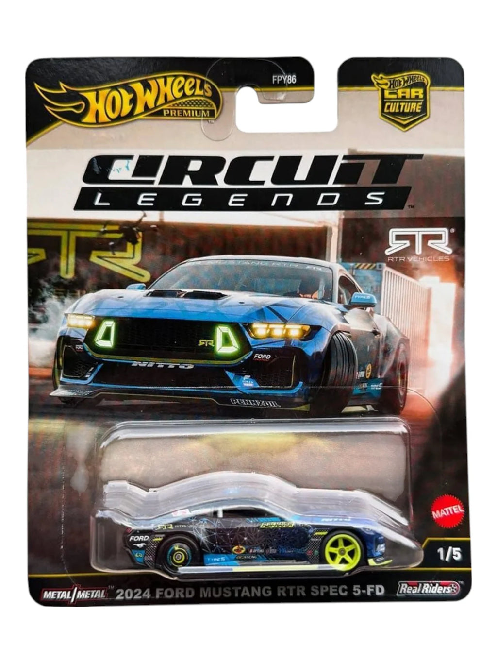 Hot Wheels Premium Circuit Legends – 2024 Ford Mustang RTR Spec 5 | Muscle Car Diecast 1:64